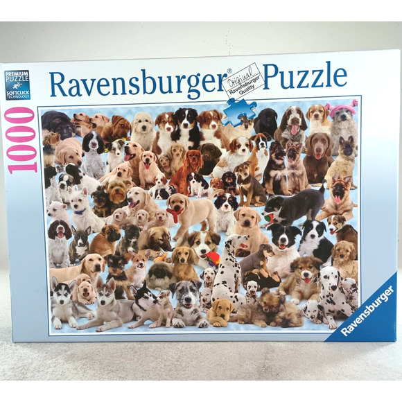 Dogs Puppies Galore 1000 piece Jigsaw Puzzle by Ravensburger circa 2008 - Picture 3 of 4